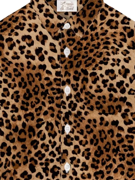 Cămașă Mc2 Saint Barth cu imagine cu model leopard maro