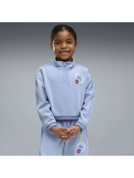 Dziecięca bluza z okrągłym dekoltem PUMA × DORA THE EXPLORER T7 Relaxed Half-Zip Akcesoria niebieski