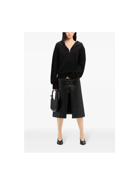 Sweter z golfem Courreges do golfa czarny