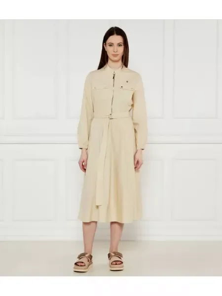 Aeronautica Militare Rochie cu cordon bej