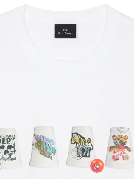 Tricou Paul Smith cu imagine alb