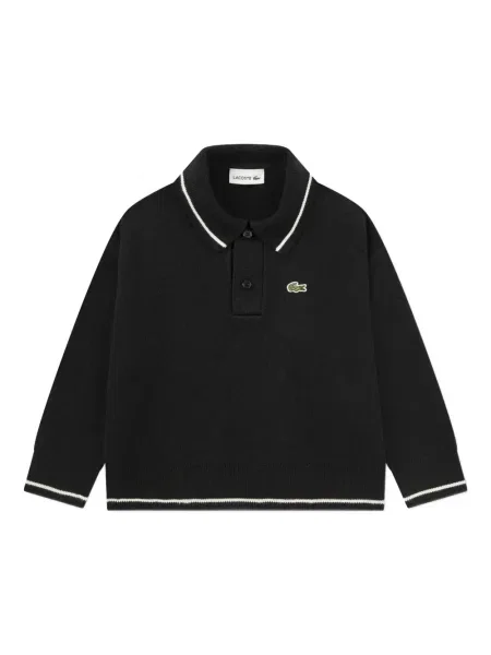Koszulka polo dziecięca Lacoste czarna