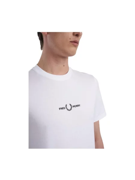 T-shirt FRED PERRY Embroidered T-Shirt White M biała