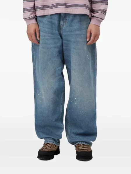 Nohavice Carhartt Wip modrá