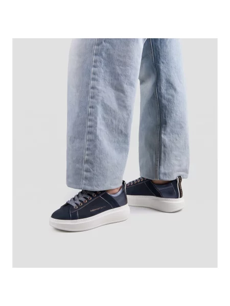 Sneakersy Alexander Smith skórzane niebieskie