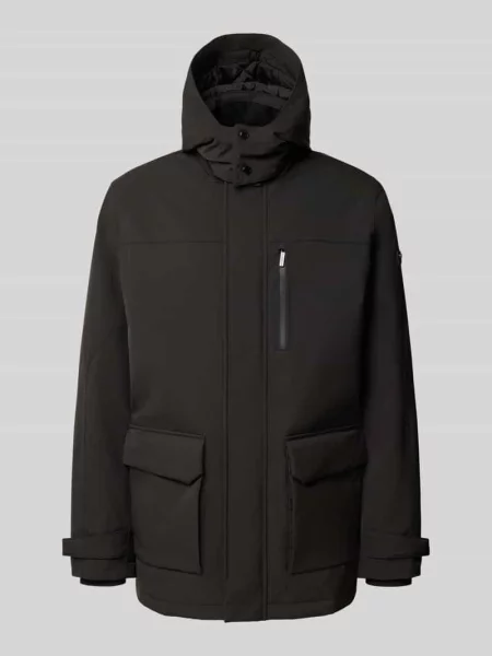 Kurtka w kroju regular fit z z patką Bugatti czarna