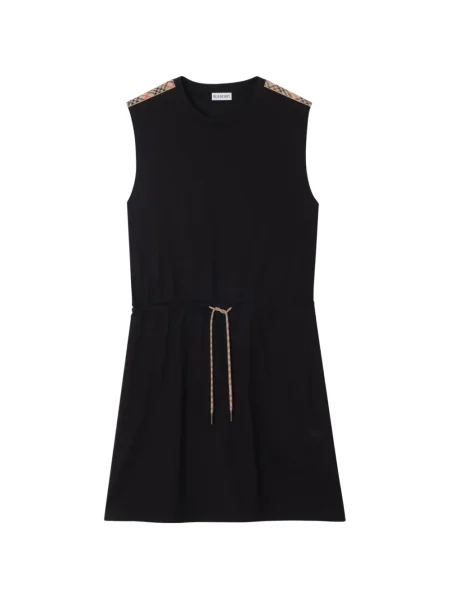 Rochie Burberry în carouri din jerseu de costum negru