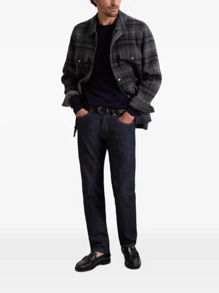 Geacă cămașă Woolrich în carouri gri