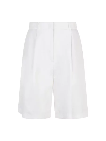 Lniane bermudy Fabiana Filippi białe