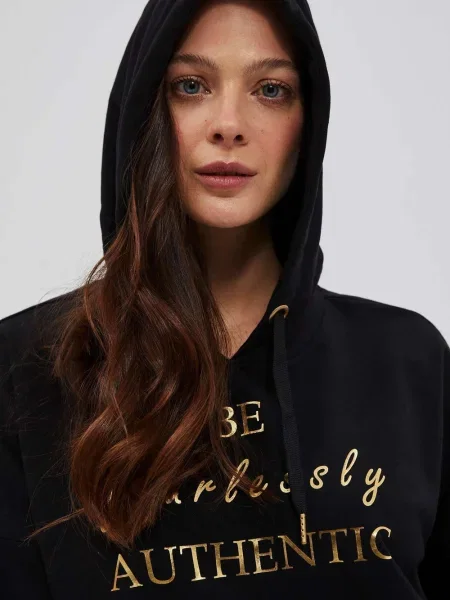 Hanorac cu glugă Moodo negru