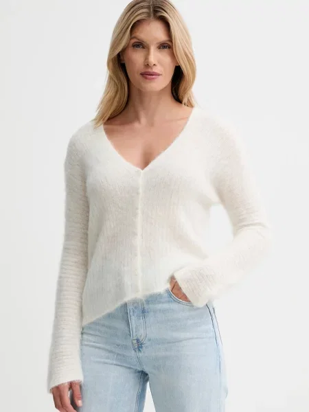 Calvin Klein cardigan din amestec de lână bej