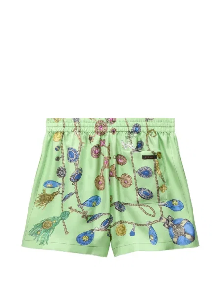 Pantaloni scurți Versace cu imagine cu cordon verde