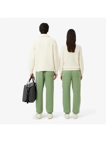 Lacoste Spodnie Dresowe Z Polaru zielony