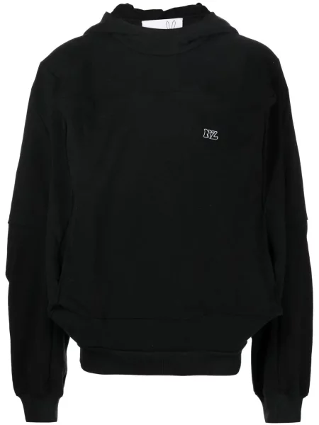 Hanorac cu glugă Natasha Zinko cu broderie negru