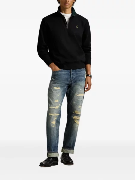 Μικρός κασκέτο Polo Ralph Lauren με χαμηλή μέση υφαίνω διαγωνίως πράσινο