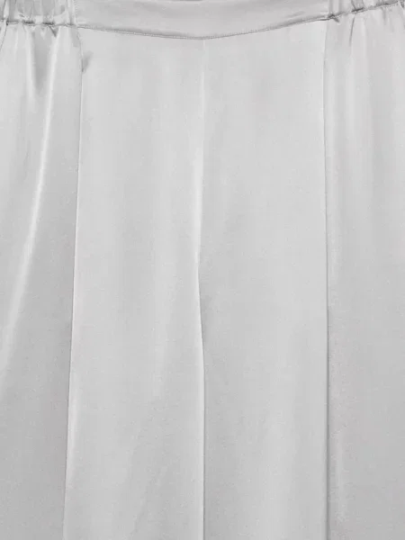 Pantaloni Carine Gilson de mătase gri