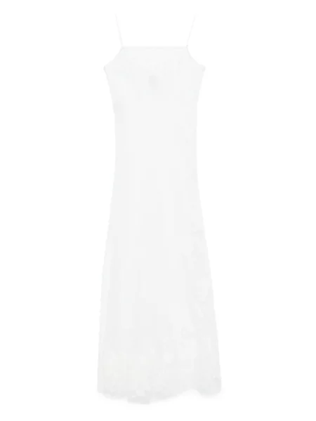 Rochie maxi Carine Gilson din tul lungă de costum alb