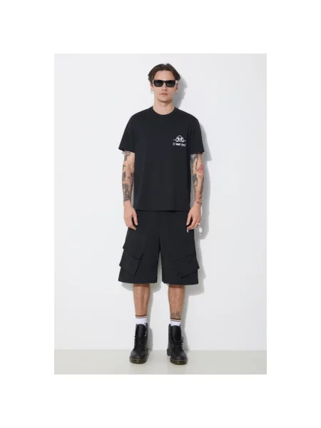 Neil Barrett t-shirt Slim "I See You" z nadrukiem czarny