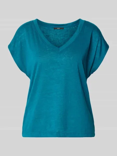 T-shirt z mieszanka z dekoltem w serek Zero