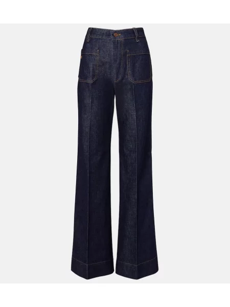 Blugi cu picior larg Victoria Beckham albastru