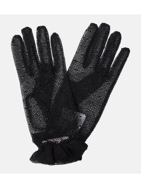 Mănuși Valentino Garavani din tul negru