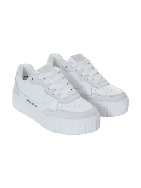 Sneakersy Just Cavalli skórzane białe
