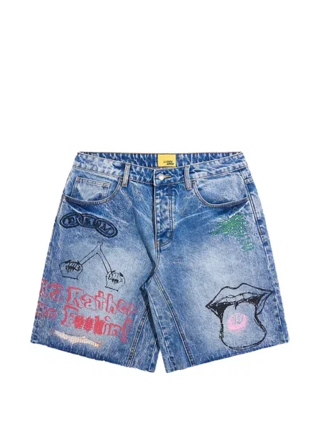 Pantaloni scurți din denim Diet Starts Monday cu imagine albastru
