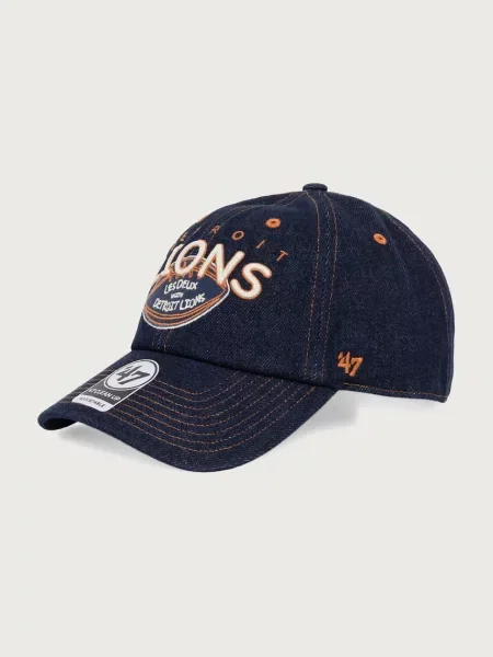 Les Deux czapka bejsbolówka jeansowa x Detroit Lions granatowa