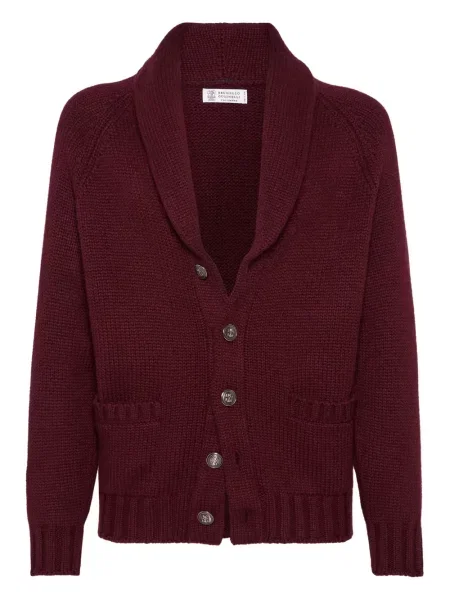 Cardigan Brunello Cucinelli roșu