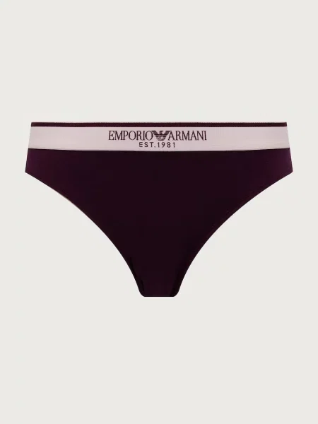 Emporio Armani Underwear tangá dámske s elastanom fialová