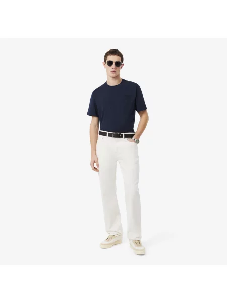 Lacoste Dżersejowy T-Shirt Z Tłoczonym Logo szary