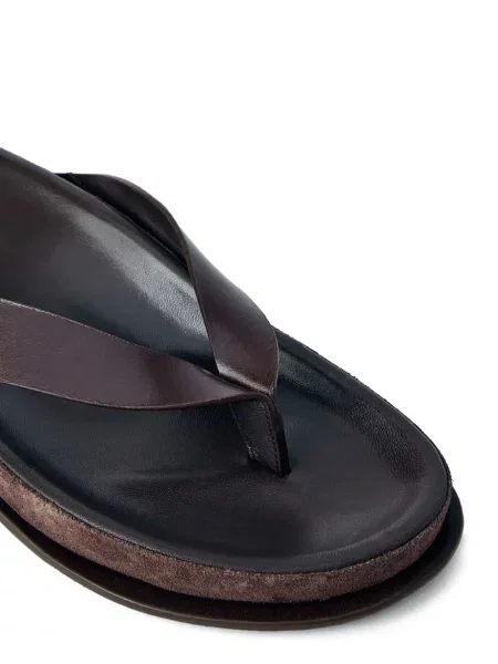 Bőr szandál Jacquemus barna