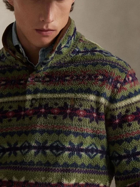 Флисовый свитер Polo Ralph Lauren бежевый