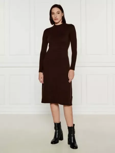 LAUREN RALPH LAUREN De lână rochie maro