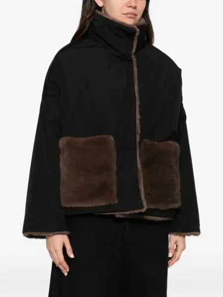 Garnitură de blană scurt palton de blană Collection Privée? cu blană negru