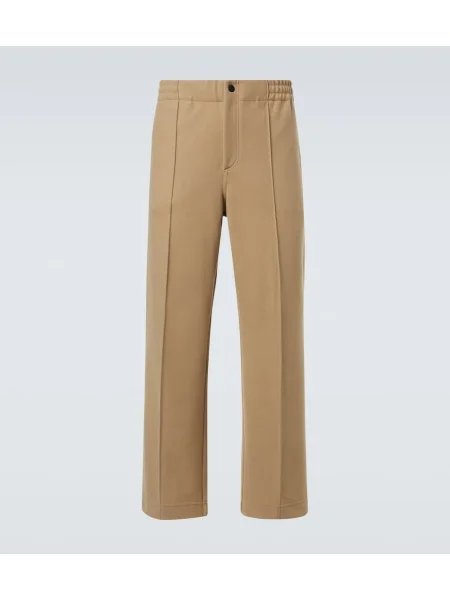 Plisované kalhoty Moncler Grenoble béžové