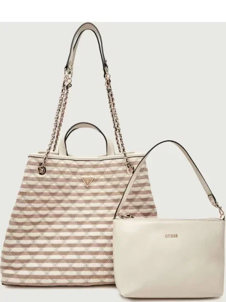 Guess Geantă shopper 2 în 1 GIULLY II bej