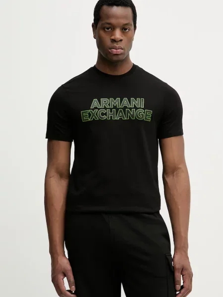 Armani Exchange póló fekete