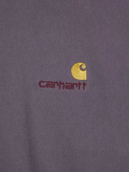 Половин цип суитчър Carhartt Wip бродиран сиво