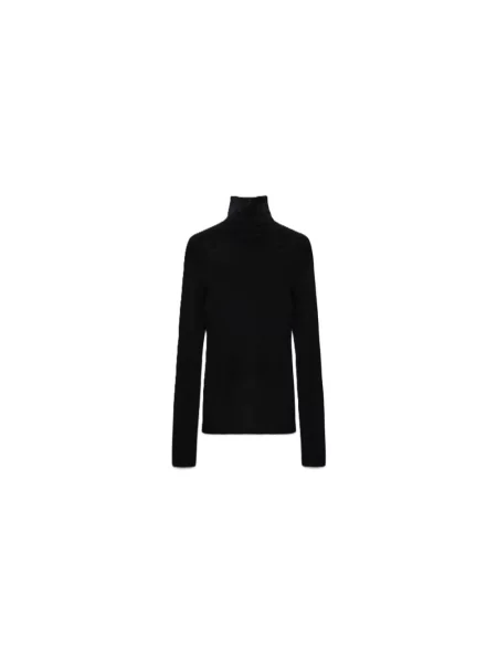 Lniany sweter z golfem Dorothee Schumacher czarny