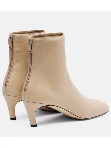Cizme scurte Toteme din piele bej