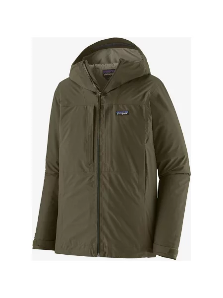 Kurtka z kapturem Patagonia Insulated Boulder Fork Rain khaki S zielony