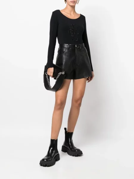 Dlouhý top Versace Pre-owned černý