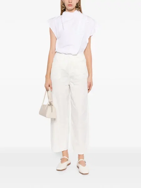 Pantaloni Yeareast alb