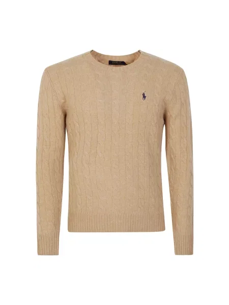 Sweter Ralph Lauren z kaszmiru brązowy