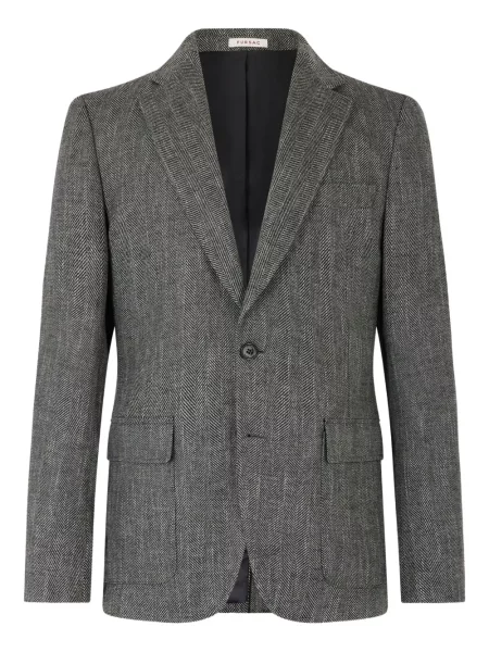 Sacou Fursac cu model herringbone gri