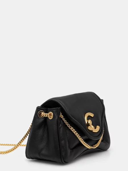 Coccinelle De piele geantă pe umăr C-ME FLUFFY negru
