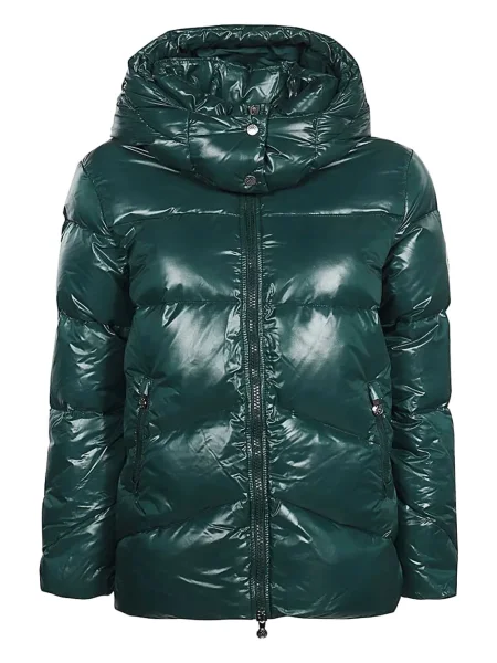 Kurtka puchowa Pyrenex z kapturem zielona