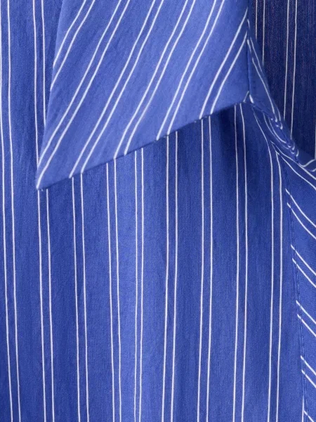 MANGO Košeľové šaty DRESS RAYI kobaltovomodrá biela