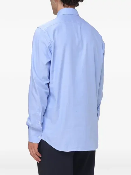 Cămașă Brooksfield din țesătură twill albastru